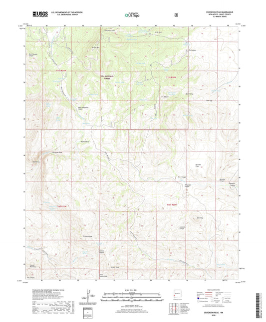 Crookson Peak New Mexico US Topo Map Image