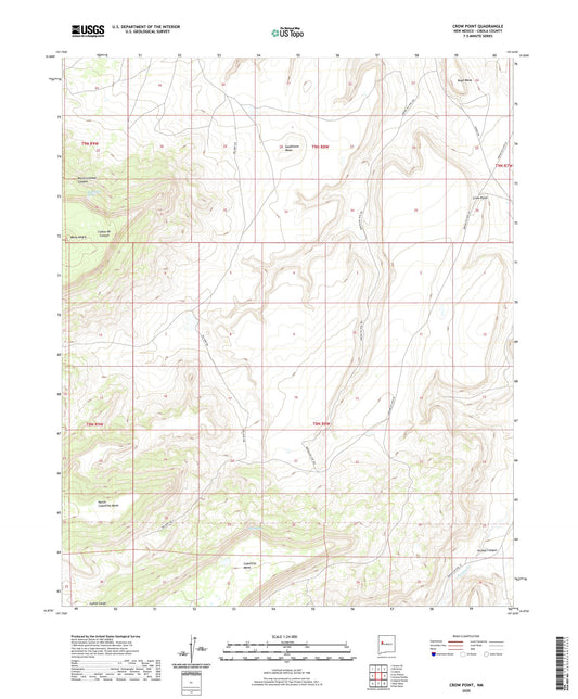 Crow Point New Mexico US Topo Map Image