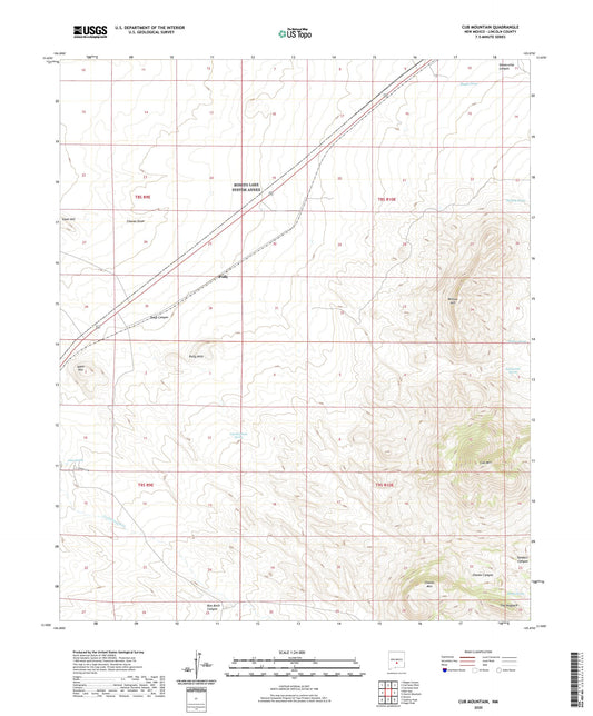 Cub Mountain New Mexico US Topo Map Image