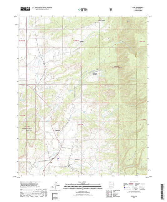 Cuba New Mexico US Topo Map Image