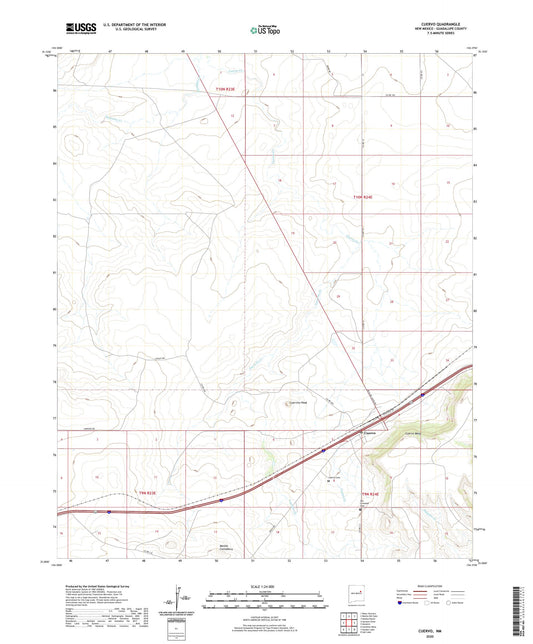Cuervo New Mexico US Topo Map Image