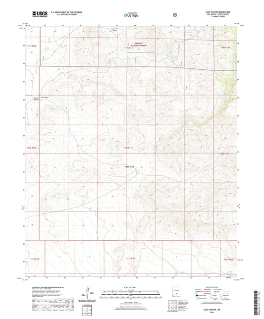 Culp Canyon New Mexico US Topo Map Image