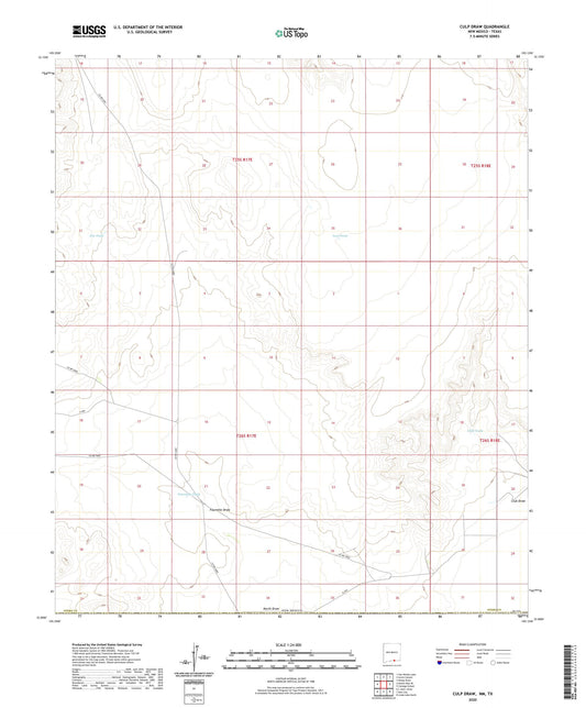 Culp Draw New Mexico US Topo Map Image