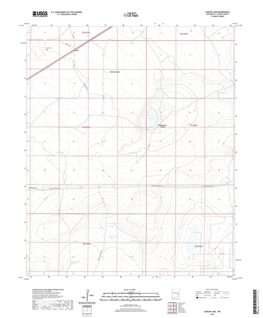 Curlew Lake New Mexico US Topo Map Image