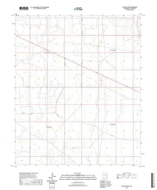 Dallas Store New Mexico US Topo Map Image