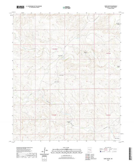 Dark Canyon New Mexico US Topo Map Image