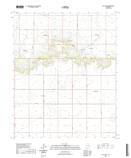 Day Canyon New Mexico US Topo Map Image