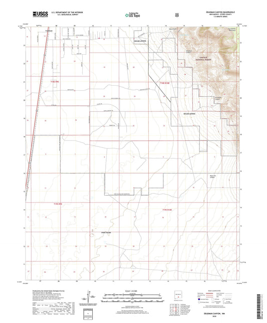 Deadman Canyon New Mexico US Topo Map Image