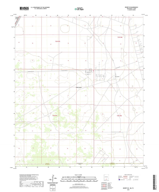 Desert SW New Mexico US Topo Map Image