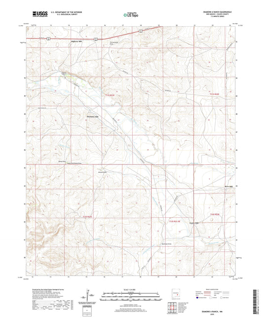 Diamond A Ranch New Mexico US Topo Map Image