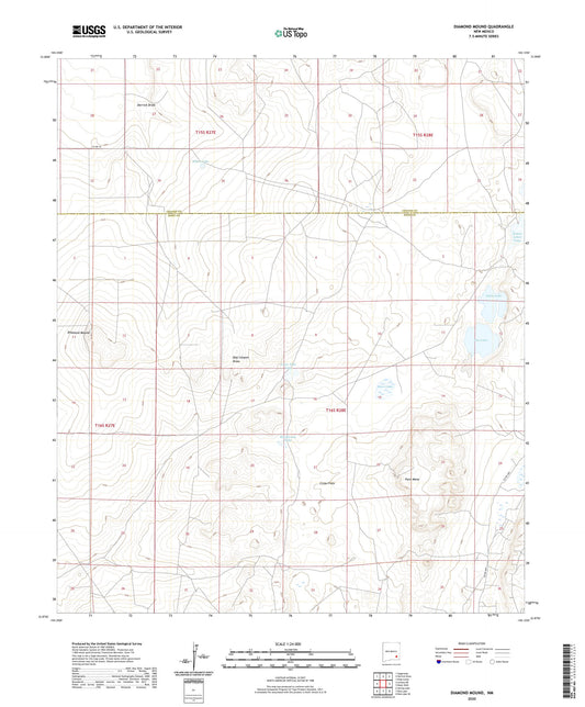 Diamond Mound New Mexico US Topo Map Image