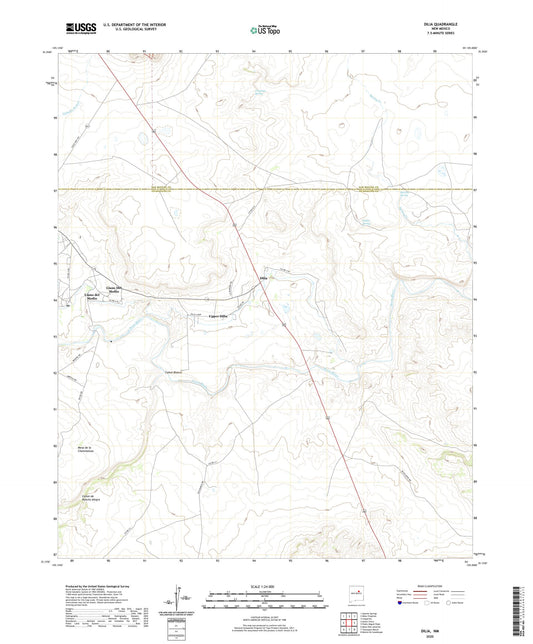 Dilia New Mexico US Topo Map Image