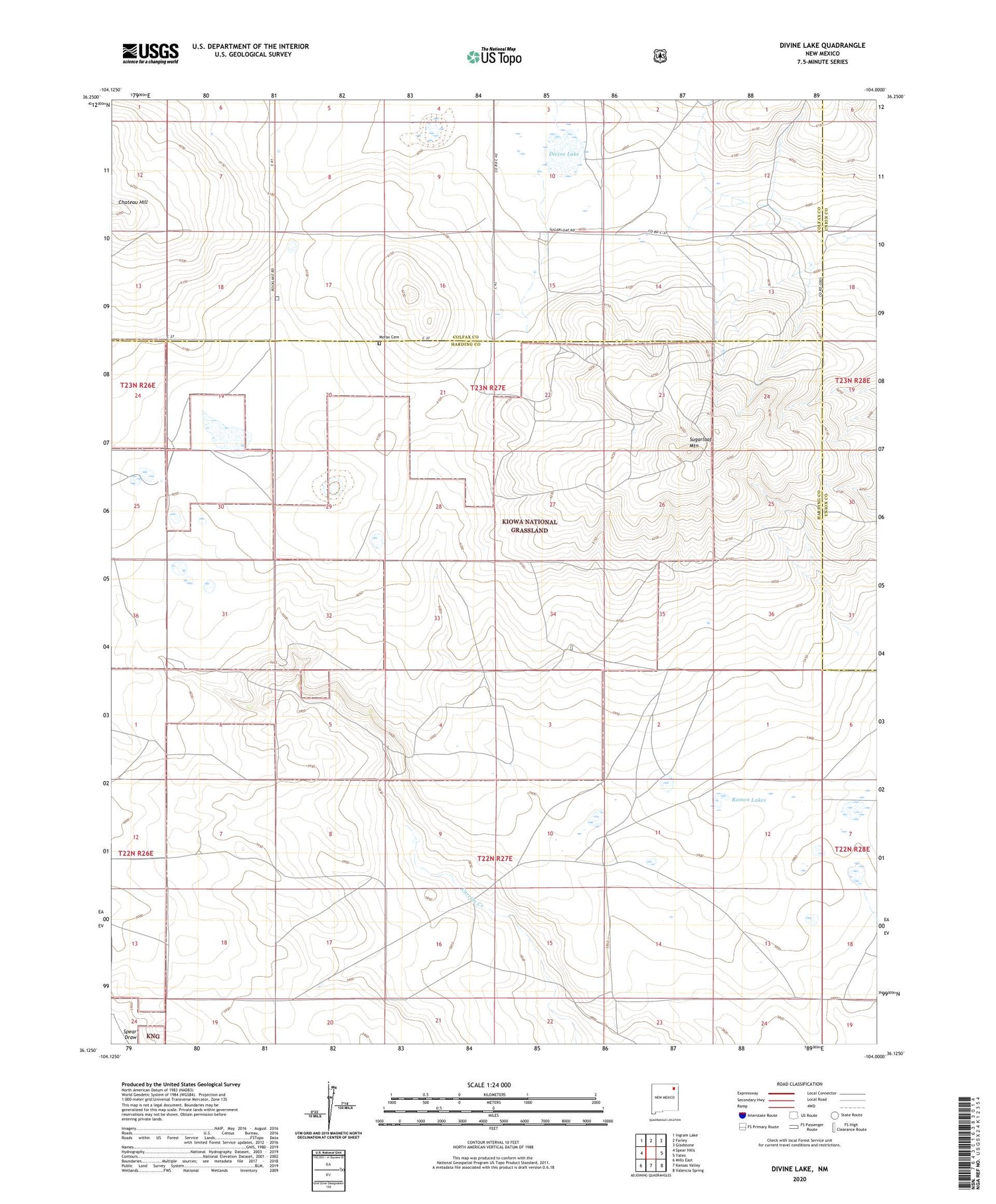 Divine Lake New Mexico US Topo Map Image