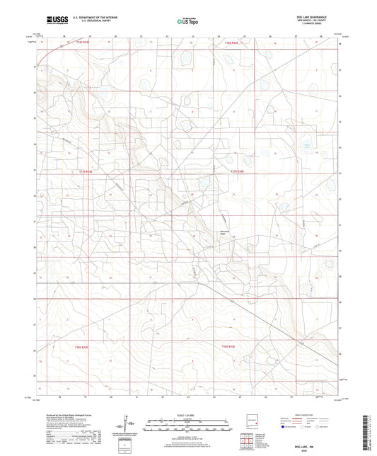 Dog Lake New Mexico US Topo Map Image