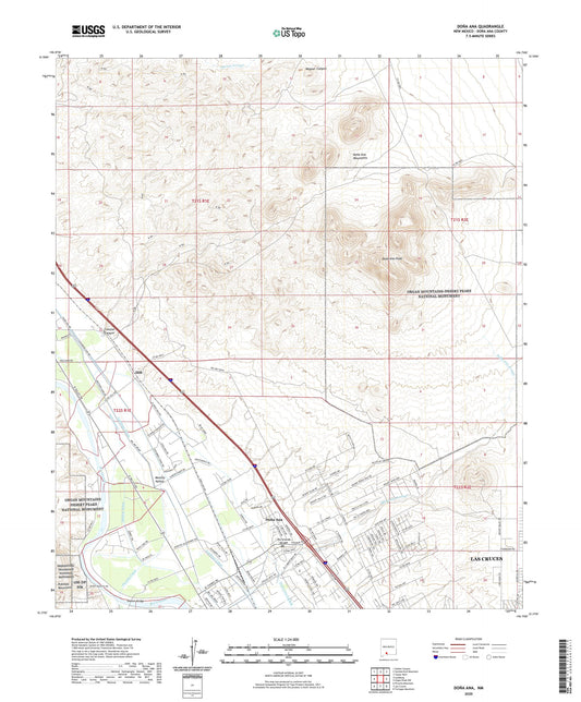 Dona Ana New Mexico US Topo Map Image