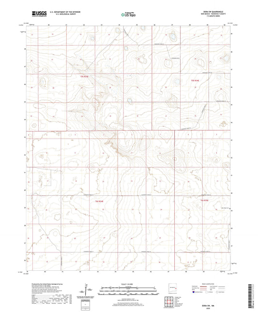 Dora SW New Mexico US Topo Map Image