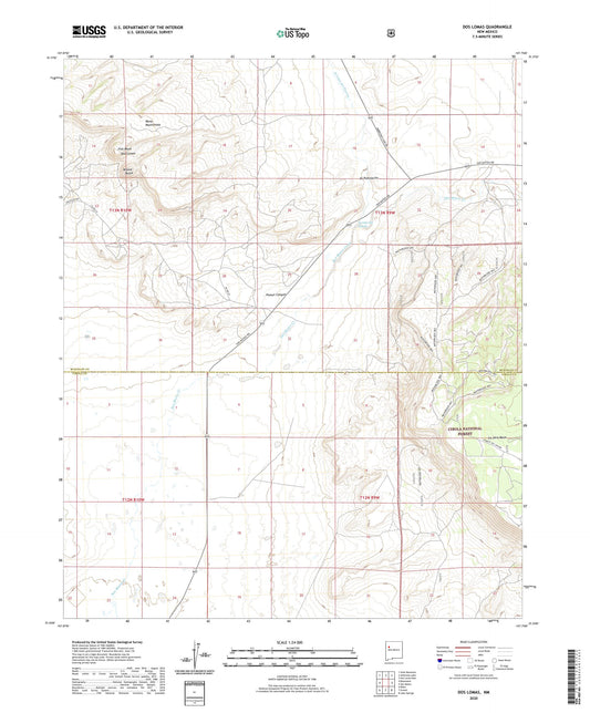Dos Lomas New Mexico US Topo Map Image