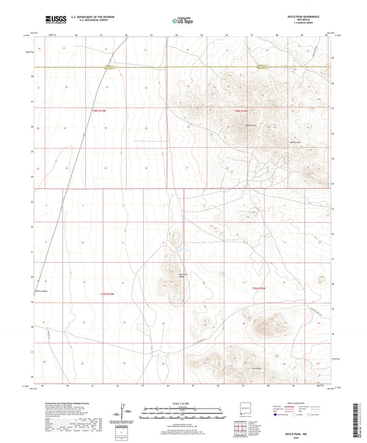 Doyle Peak New Mexico US Topo Map Image