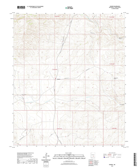 Dunken New Mexico US Topo Map Image