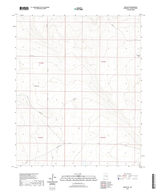 Dunlap NE New Mexico US Topo Map Image