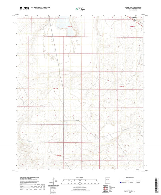 Dunlap Ranch New Mexico US Topo Map Image