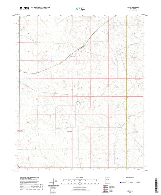 Duoro New Mexico US Topo Map Image