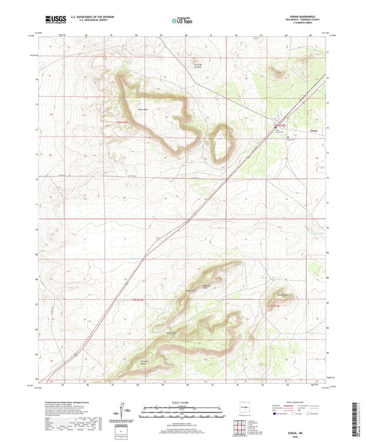 Duran New Mexico US Topo Map Image
