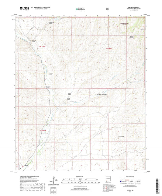 Dwyer New Mexico US Topo Map Image