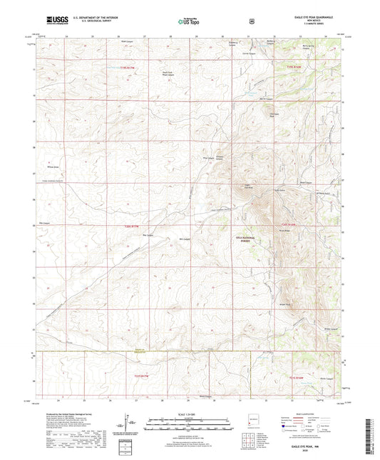 Eagle Eye Peak New Mexico US Topo Map Image