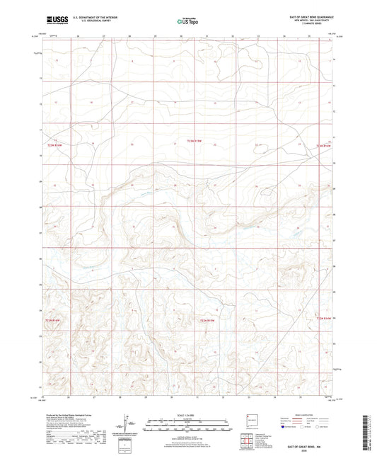 East of Great Bend New Mexico US Topo Map Image