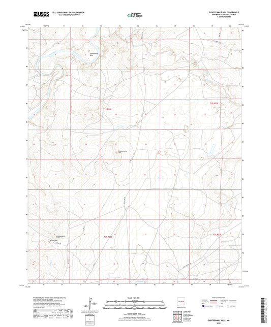 Eighteenmile Hill New Mexico US Topo Map Image