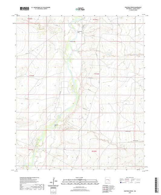 Eightmile Draw New Mexico US Topo Map Image