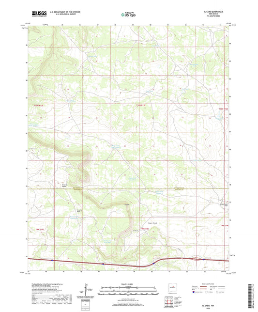 El Cabo New Mexico US Topo Map Image