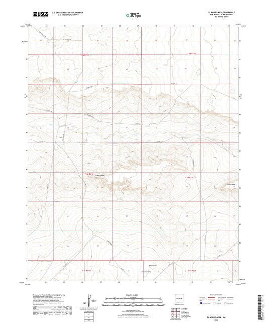 El Morro Mesa New Mexico US Topo Map Image