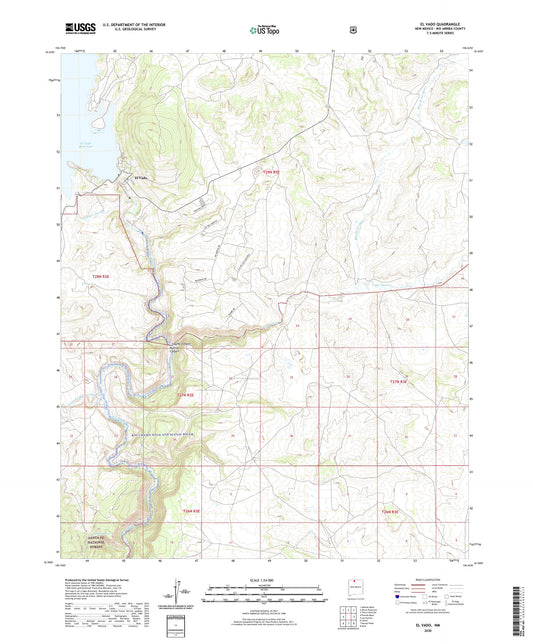 El Vado New Mexico US Topo Map Image