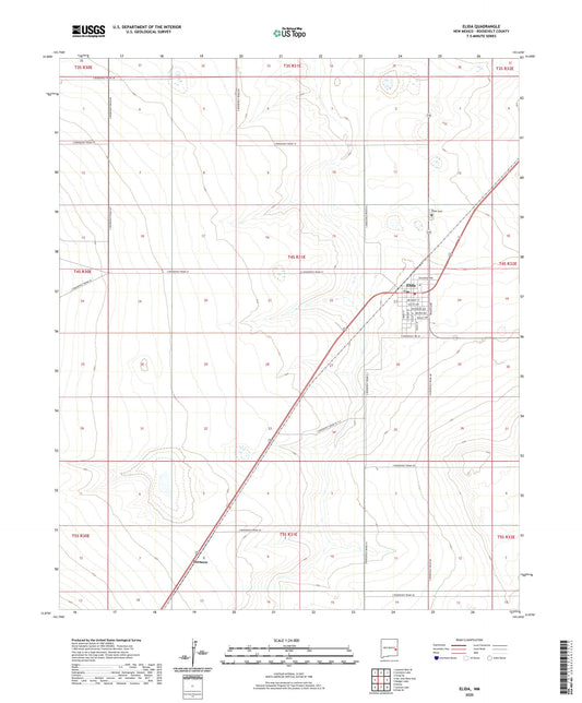 Elida New Mexico US Topo Map Image
