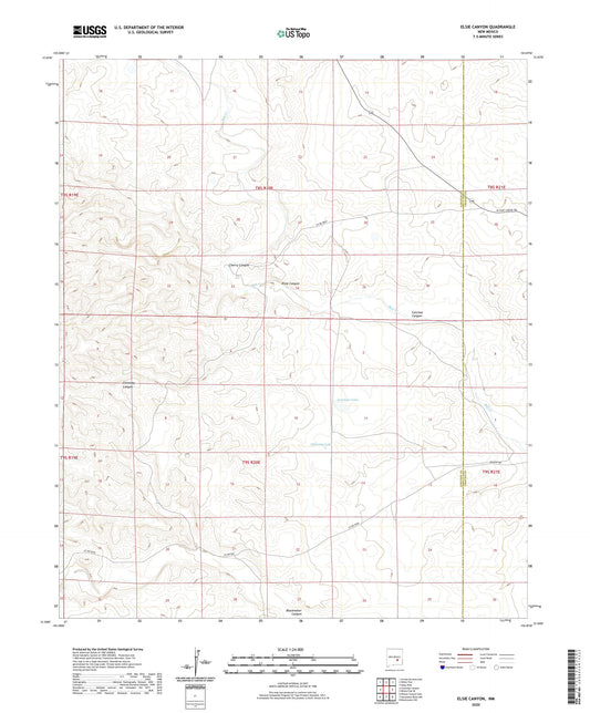 Elsie Canyon New Mexico US Topo Map Image