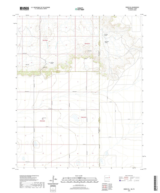 Endee Hill New Mexico US Topo Map Image