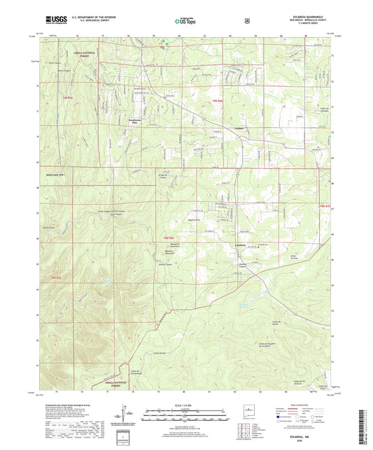Escabosa New Mexico US Topo Map Image