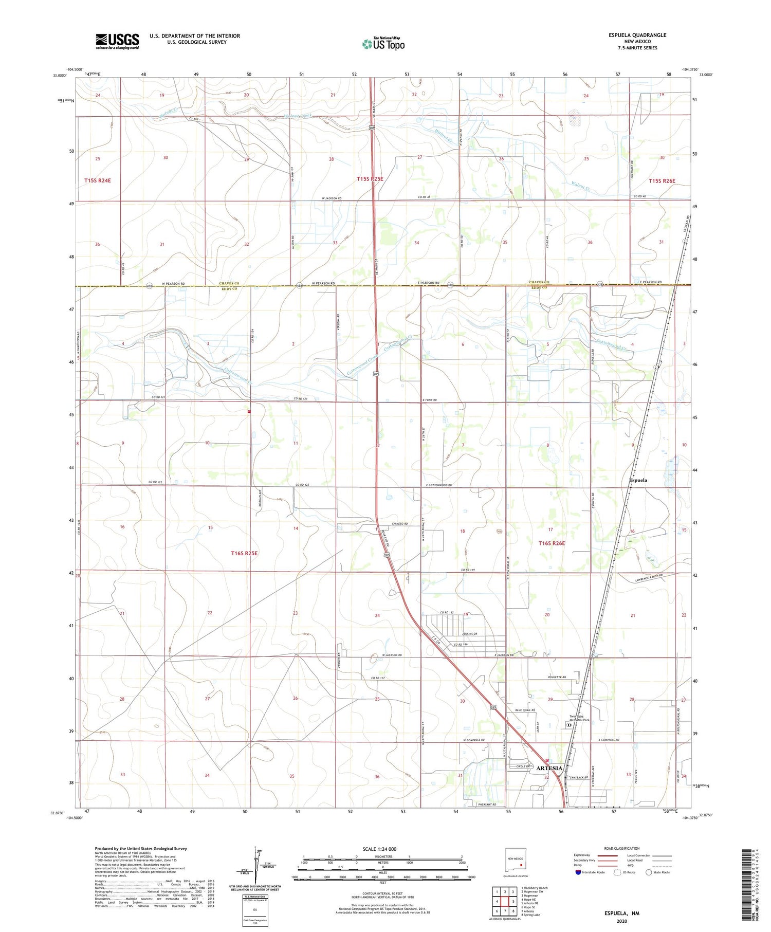 Espuela New Mexico US Topo Map Image