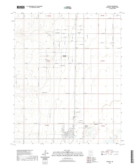 Estancia New Mexico US Topo Map Image