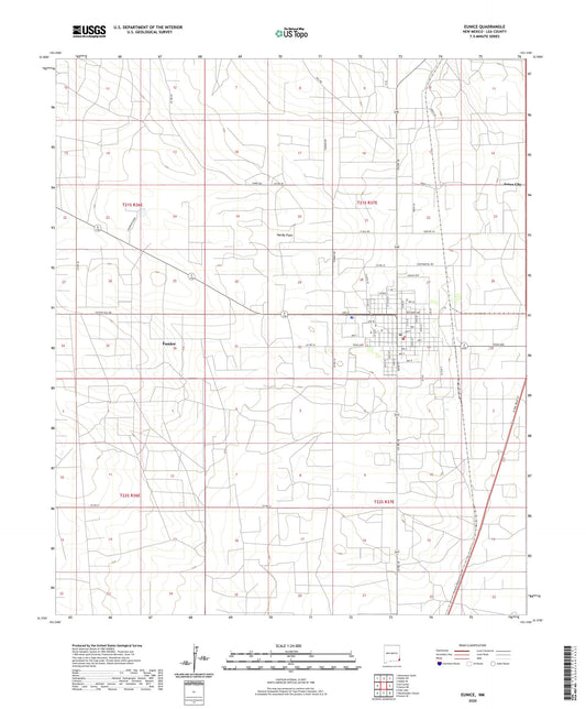 Eunice New Mexico US Topo Map Image
