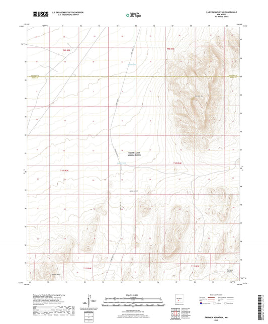 Fairview Mountain New Mexico US Topo Map Image