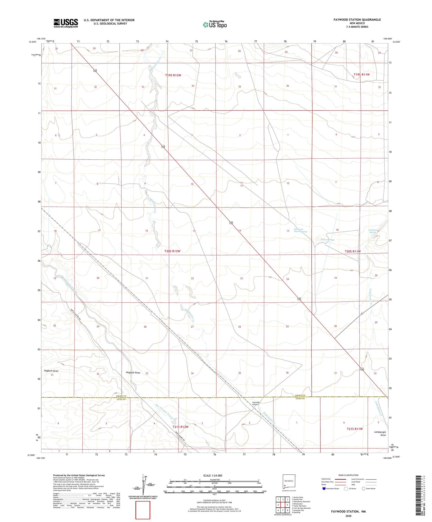 Faywood Station New Mexico US Topo Map Image