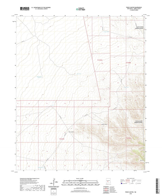 Fence Canyon New Mexico US Topo Map Image