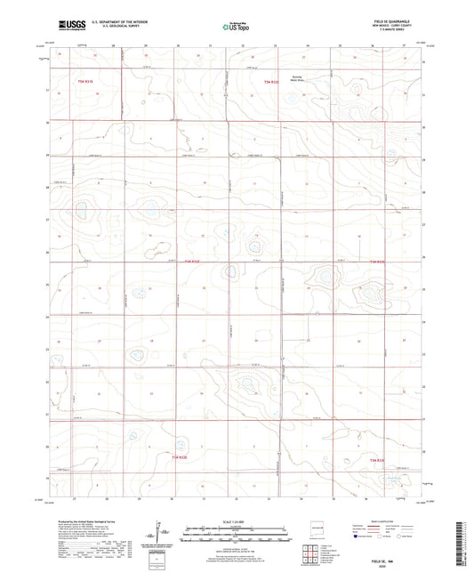 Field SE New Mexico US Topo Map Image