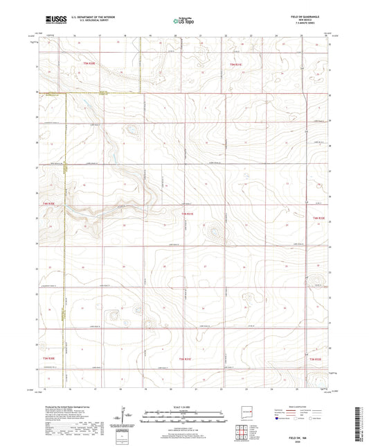 Field SW New Mexico US Topo Map Image