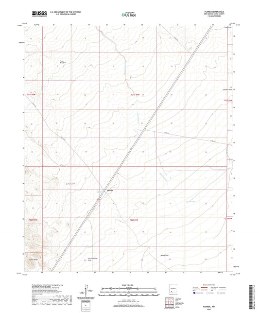 Florida New Mexico US Topo Map Image