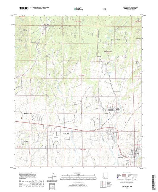 Fort Bayard New Mexico US Topo Map Image
