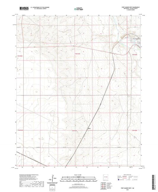 Fort Sumner West New Mexico US Topo Map Image